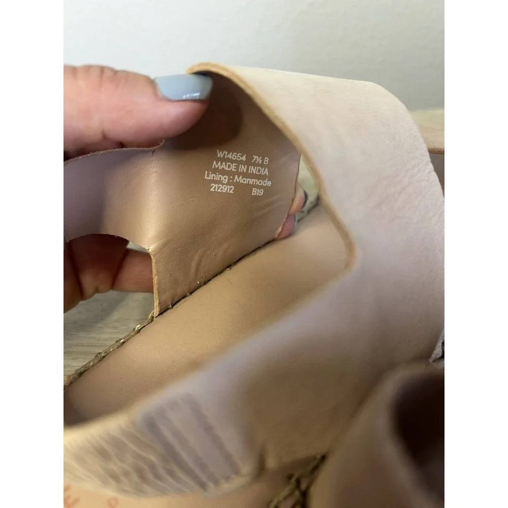 Cole Haan Grand OS Womens 7.5 B Blush Pink Leather Espadrille Sandals‎ W14654